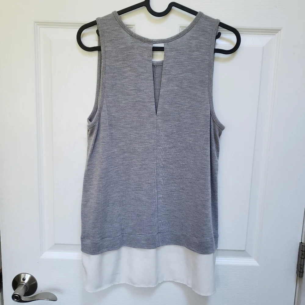 J.Crew Gray Silky Hem Drapey Tank Top J1050